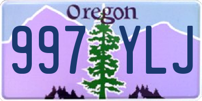 OR license plate 997YLJ