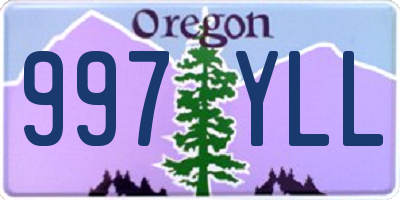 OR license plate 997YLL
