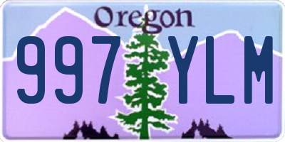 OR license plate 997YLM