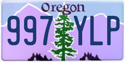 OR license plate 997YLP