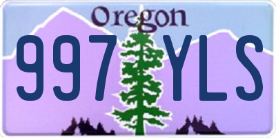 OR license plate 997YLS