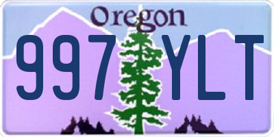 OR license plate 997YLT