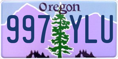 OR license plate 997YLU