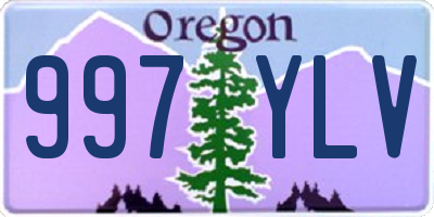 OR license plate 997YLV
