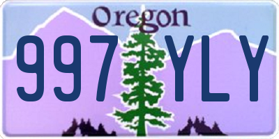 OR license plate 997YLY