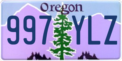 OR license plate 997YLZ