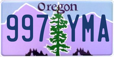 OR license plate 997YMA