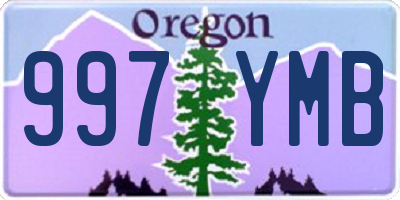 OR license plate 997YMB