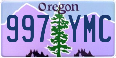 OR license plate 997YMC