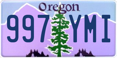 OR license plate 997YMI