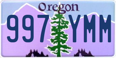 OR license plate 997YMM