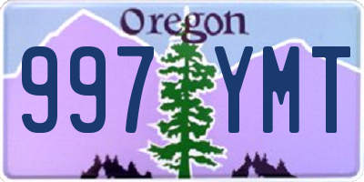 OR license plate 997YMT