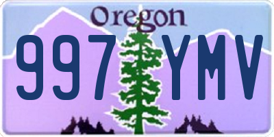 OR license plate 997YMV