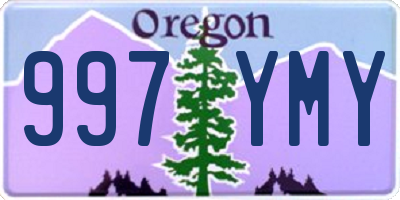 OR license plate 997YMY