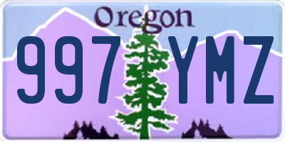 OR license plate 997YMZ