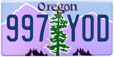 OR license plate 997YOD