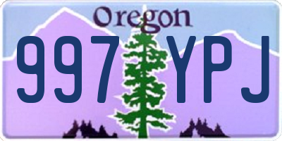 OR license plate 997YPJ