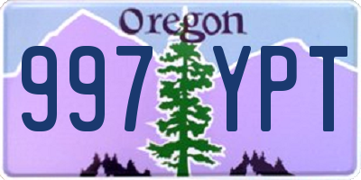 OR license plate 997YPT