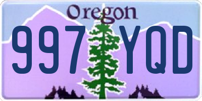 OR license plate 997YQD