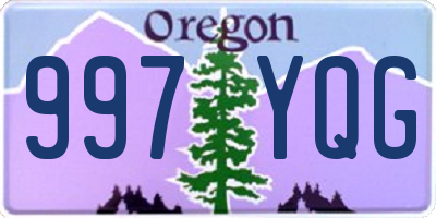 OR license plate 997YQG