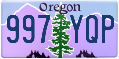 OR license plate 997YQP