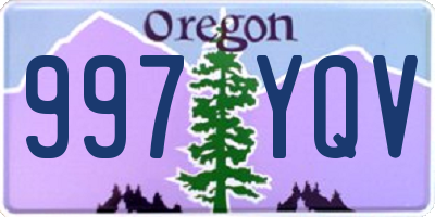 OR license plate 997YQV