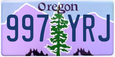 OR license plate 997YRJ