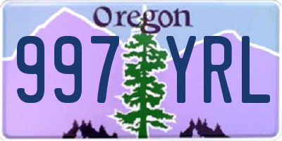 OR license plate 997YRL