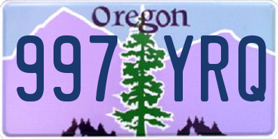 OR license plate 997YRQ