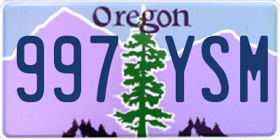 OR license plate 997YSM