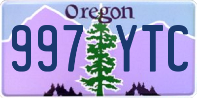 OR license plate 997YTC