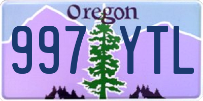 OR license plate 997YTL