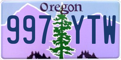 OR license plate 997YTW