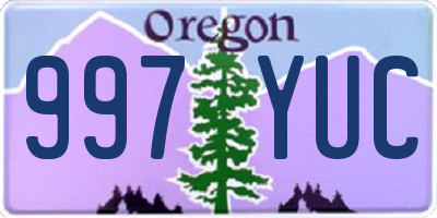OR license plate 997YUC