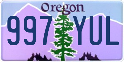 OR license plate 997YUL