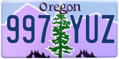 OR license plate 997YUZ