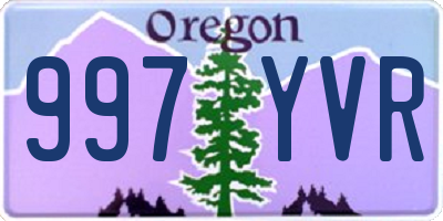 OR license plate 997YVR