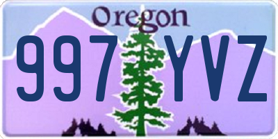 OR license plate 997YVZ
