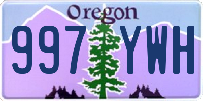 OR license plate 997YWH