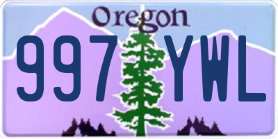 OR license plate 997YWL