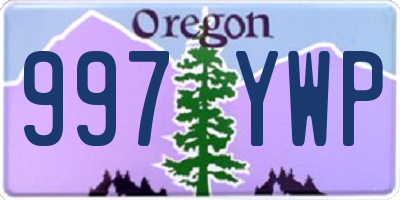 OR license plate 997YWP