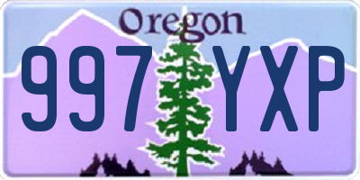 OR license plate 997YXP