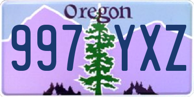 OR license plate 997YXZ