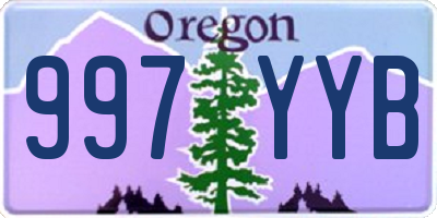 OR license plate 997YYB