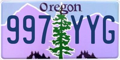 OR license plate 997YYG