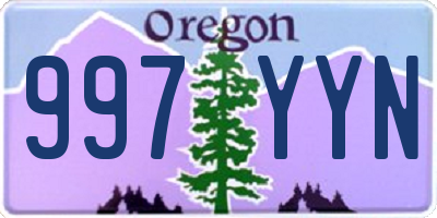 OR license plate 997YYN