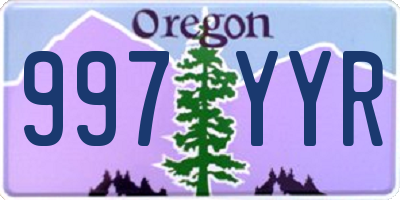 OR license plate 997YYR
