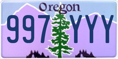 OR license plate 997YYY