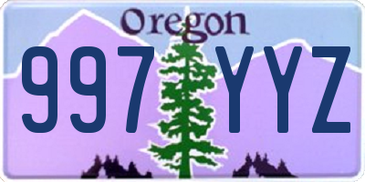 OR license plate 997YYZ