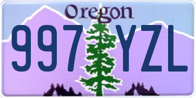 OR license plate 997YZL